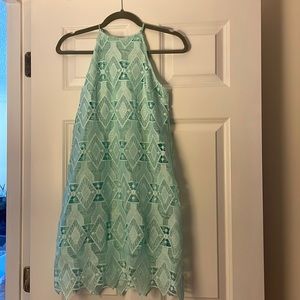 Sold MOVING SALE! XS Mint eyelet Shift Dress NWOT